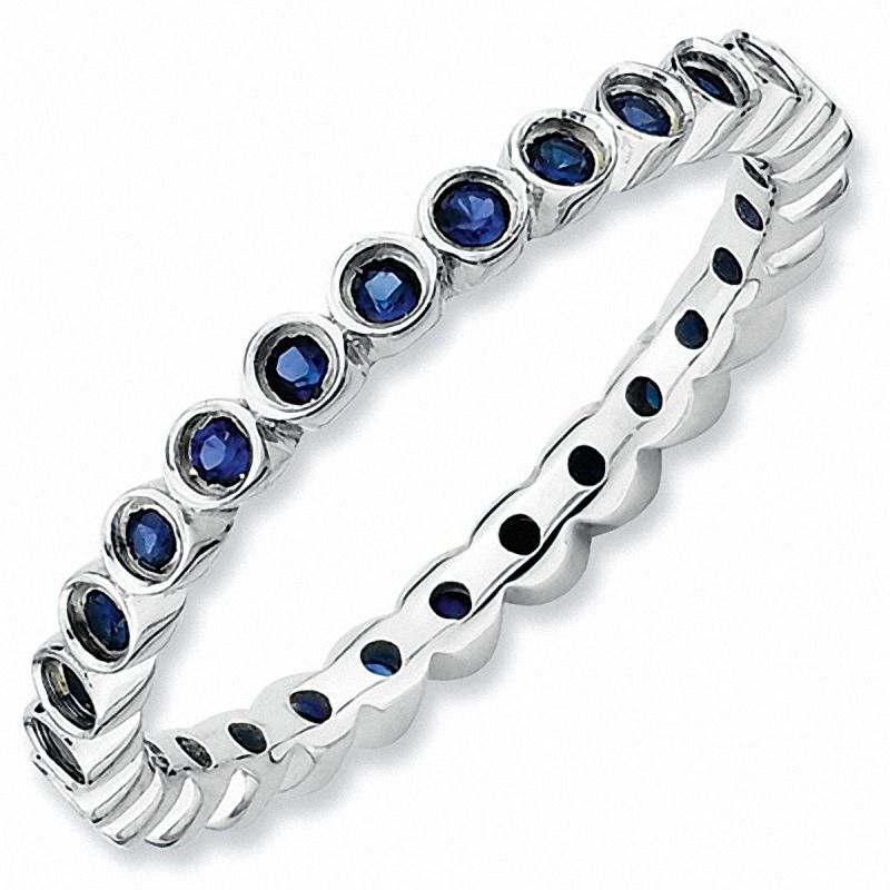Stackable Expressions™ BezelSet LabCreated Blue Sapphire Eternity