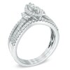 Thumbnail Image 2 of 1/2 CT. T.W. Marquise Composite Frame Diamond Bridal Set in 10K White Gold