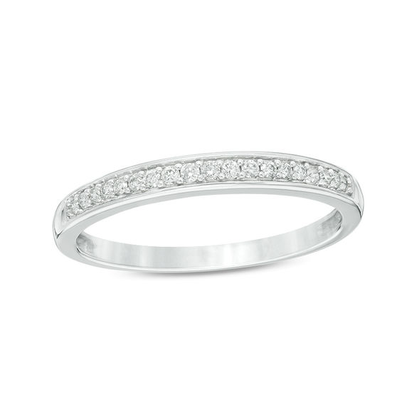 1/2 CT. T.w. Quad Frame Diamond Wedding Ensemble in 10K White Gold - Size 7 and 10