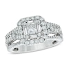 Thumbnail Image 1 of Celebration Lux® 1-1/5 CT. T.W. Radiant-Cut Certified Diamond Frame Engagement Ring in 14K White Gold (I/SI2)