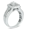 Thumbnail Image 1 of Celebration Lux® 1-1/5 CT. T.W. Radiant-Cut Diamond Frame Engagement Ring in 14K White Gold (I/SI2)