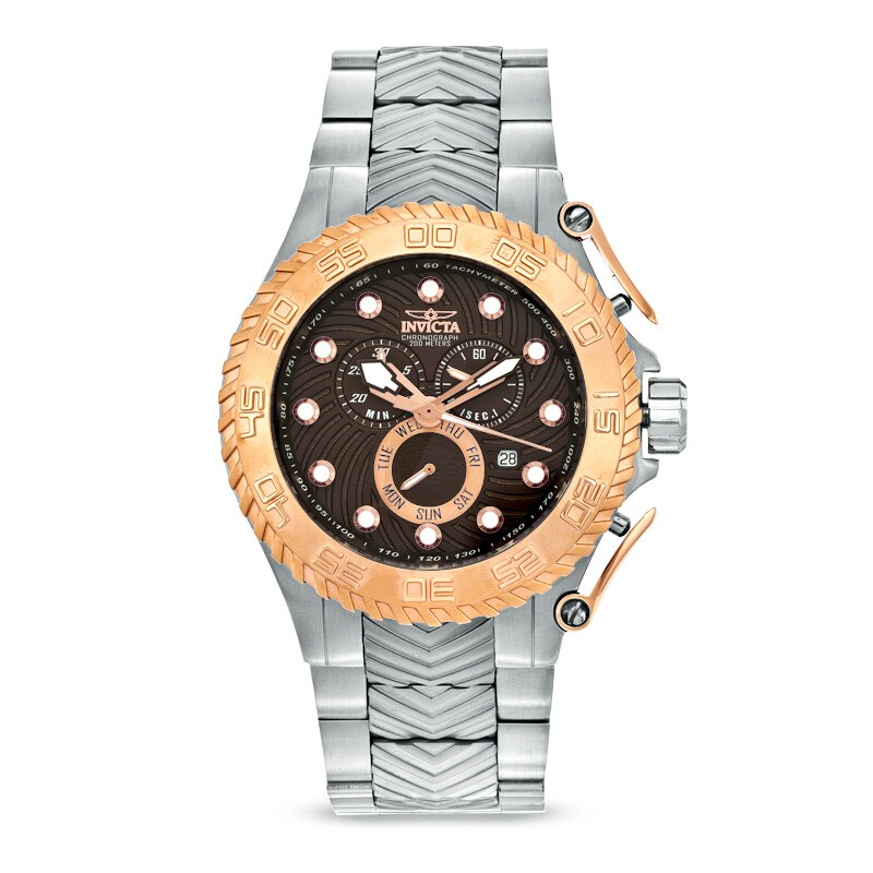 Main Image 1 of Men's Invicta Pro Diver Chronograph Two-Tone Watch with Brown Dial (Model: 12940)