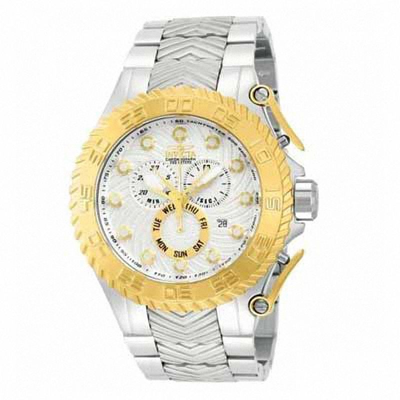 Main Image 1 of Men's Invicta Pro Diver Chronograph Two-Tone Watch with Silver-Tone Dial (Model: 12937)