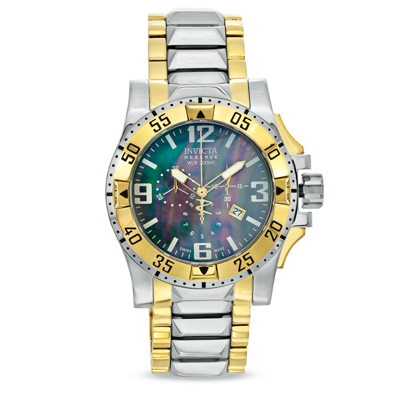 Main Image 1 of Men's Invicta Reserve Chronograph Two-Tone Watch with Black Dial (Model: 14043)