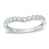Thumbnail Image 1 of 1/4 CT. T.W. Diamond Frame Contour Wedding Band in 14K White Gold