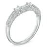 Thumbnail Image 2 of 1/4 CT. T.W. Diamond Vintage-Style Contour Wedding Band in 14K White Gold