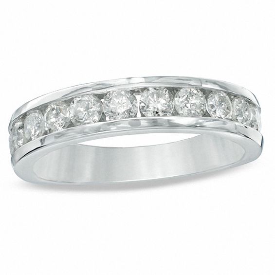 1 CT. T.w. Diamond Band in 10K White Gold