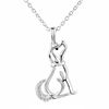 Thumbnail Image 1 of Diamond Accent Dog Pendant in Sterling Silver
