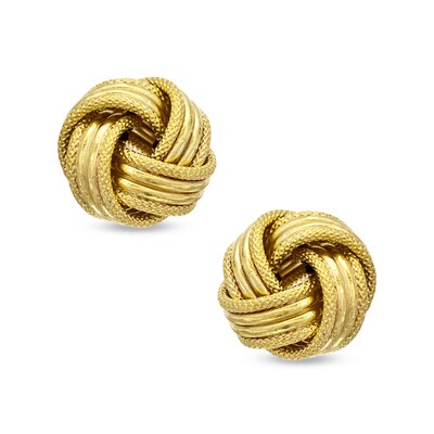 Large Love Knot Stud Earrings In 14k Gold Zales Large Love Knot Stud Earrings In 14k Gold Zales