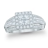 Thumbnail Image 0 of 1 CT. T.W. Quad Princess-Cut Diamond Frame Engagement Ring in 10K White Gold