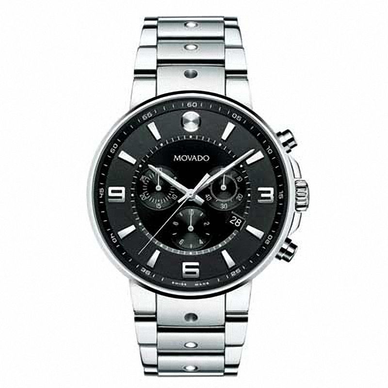 Men's Movado SE Pilot Chronograph Watch with Black Dial (Model: 606759)