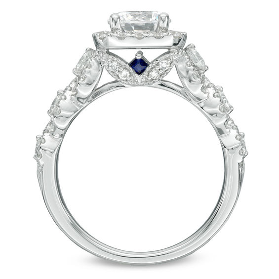 Vera Wang Love Collection 2 CT. T.w. Diamond Frame Engagement Ring in 14K White Gold