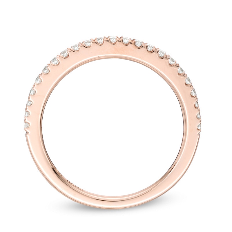 Vera Wang Love Collection 1/4 CT. T.W. Diamond Wedding Band in 14K Rose Gold