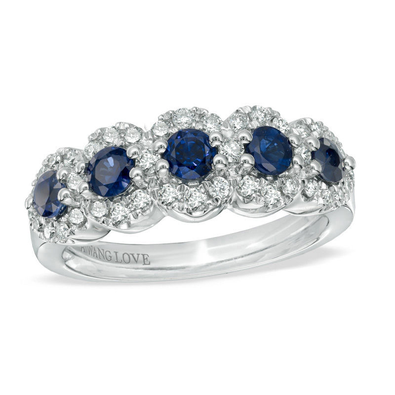 Vera wang love collection sapphire wedding band cheap