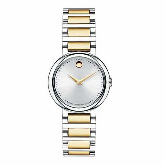 Ladies' Movado Concerto MuseumÂ® Dial Two-Tone Watch (Model: 606703)