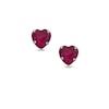 Thumbnail Image 0 of 8.0mm Heart-Shaped Lab-Created Ruby Stud Earrings in 14K White Gold