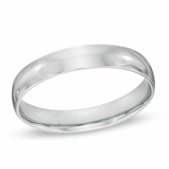 4.0mm Polished Comfort Fit Wedding Band in Sterling Silver