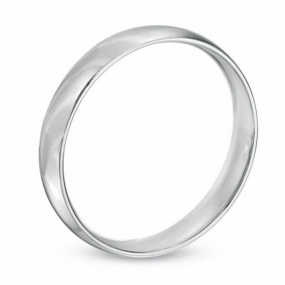 4.0mm Polished Comfort Fit Wedding Band in Sterling Silver