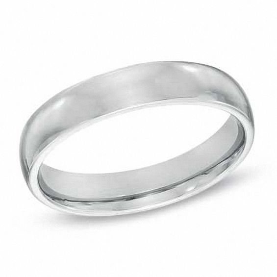 4.0mm Polished Comfort Fit Wedding Band in Sterling Silver