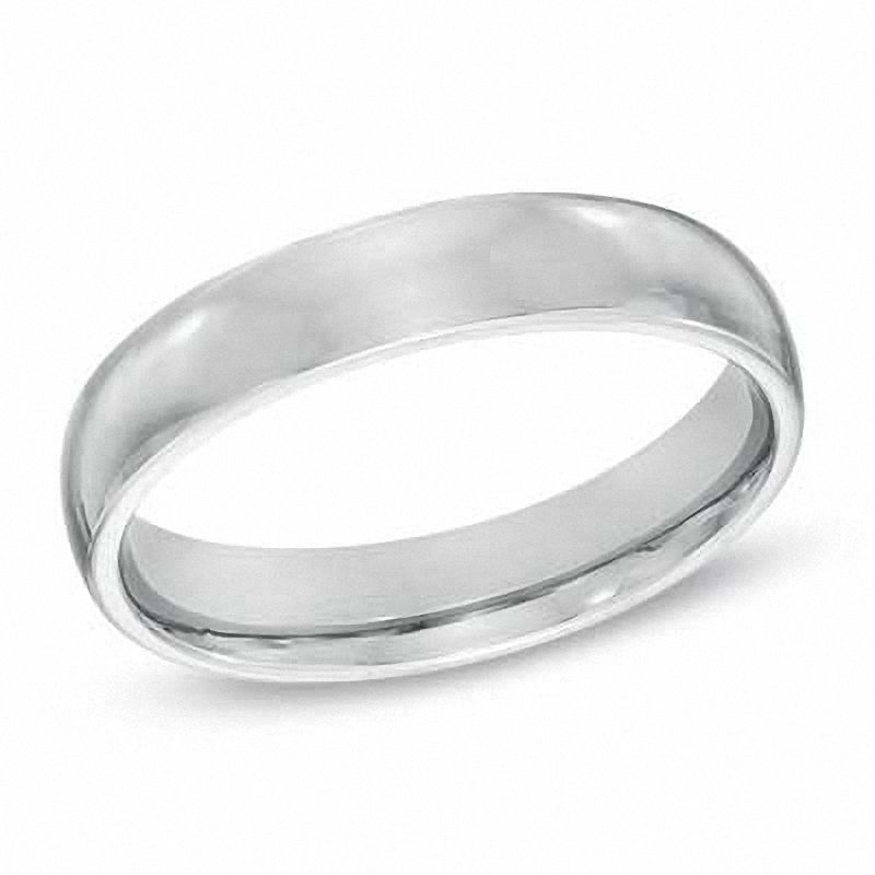 Zales Men's 6.0mm Polished Comfort Fit Wedding Band in Sterling Silver