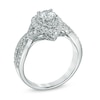 Thumbnail Image 2 of 1 CT. T.W. Diamond Pear Frame Vintage-Style Engagement Ring in 14K White Gold