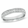 Thumbnail Image 1 of 4.0mm Diamond-Cut Comfort Fit Milgrain Wedding Band in Sterling Silver