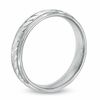 Thumbnail Image 2 of 4.0mm Diamond-Cut Comfort Fit Milgrain Wedding Band in Sterling Silver