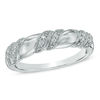 Thumbnail Image 1 of Diamond Accent Vintage-Style Anniversary Band in 10K White Gold