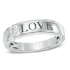 Thumbnail Image 1 of 1/10 CT. Diamond "LOVE" Anniversary Band in 10K White Gold