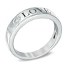 Thumbnail Image 2 of 1/10 CT. Diamond "LOVE" Anniversary Band in 10K White Gold