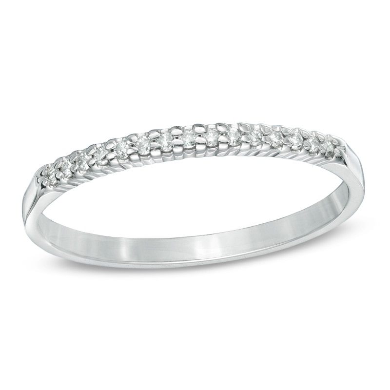 1/10 CT. T.W. Diamond Anniversary Band in Sterling Silver