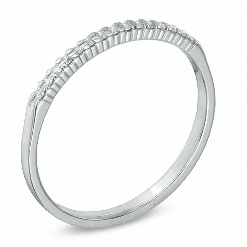 Main Image 2 of 1/10 CT. T.W. Diamond Anniversary Band in Sterling Silver