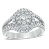 Thumbnail Image 0 of 1-1/4 CT. T.W. Composite Diamond Split Shank Engagement Ring in 14K White Gold