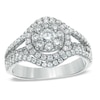 Thumbnail Image 1 of 1-1/4 CT. T.W. Composite Diamond Split Shank Engagement Ring in 14K White Gold