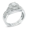 Thumbnail Image 2 of 1/4 CT. T.W. Diamond Frame Vintage-Style Bridal Set in 10K White Gold