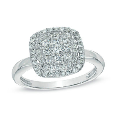 zales diamond cluster rings