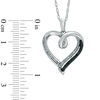 Thumbnail Image 2 of Enhanced Black and White Diamond Accent Heart Pendant in Sterling Silver