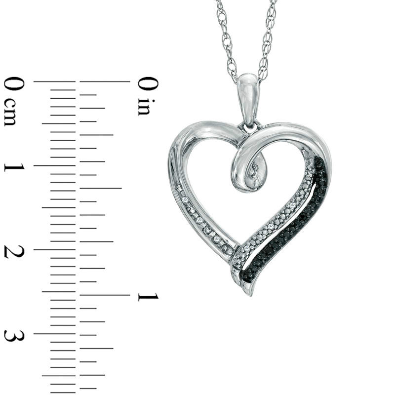 Kay Jewelers Black/Green Diamonds 1/5 ct tw Necklace Sterling Silver- Diamond  Necklaces & Pendants