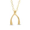 Thumbnail Image 1 of TEENYTINY® Wishbone Pendant in 10K Gold - 17"