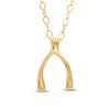 Thumbnail Image 0 of TEENYTINY® Wishbone Pendant in 10K Gold - 17"