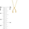 Thumbnail Image 2 of TEENYTINY® Wishbone Pendant in 10K Gold - 17"
