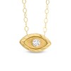 Thumbnail Image 1 of TEENYTINY® Crystal Evil Eye Pendant in 10K Gold - 17"