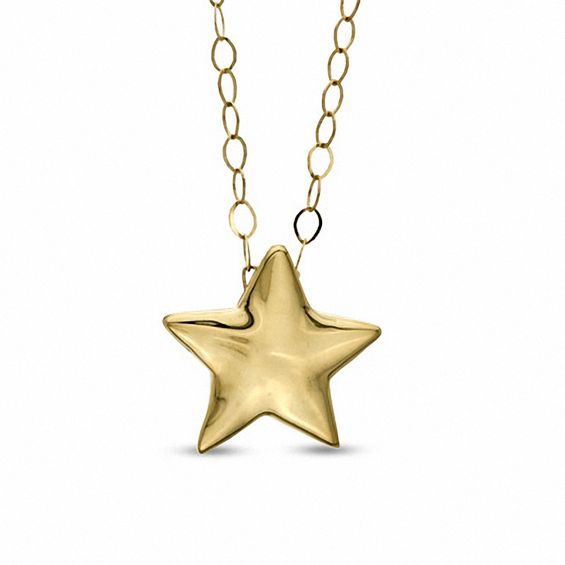 TeenytinyÂ® Star Pendant in 10K Gold - 17"