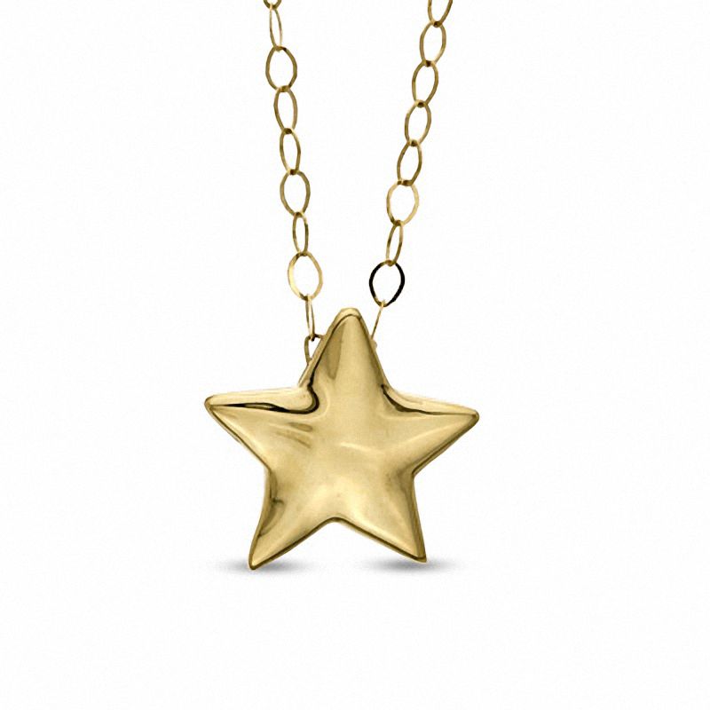 Main Image 1 of TEENYTINY® Star Pendant in 10K Gold - 17"