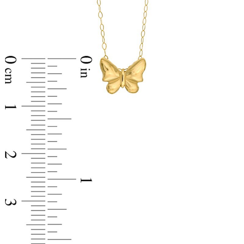 Main Image 2 of TEENYTINY® Butterfly Pendant in 10K Gold - 17"