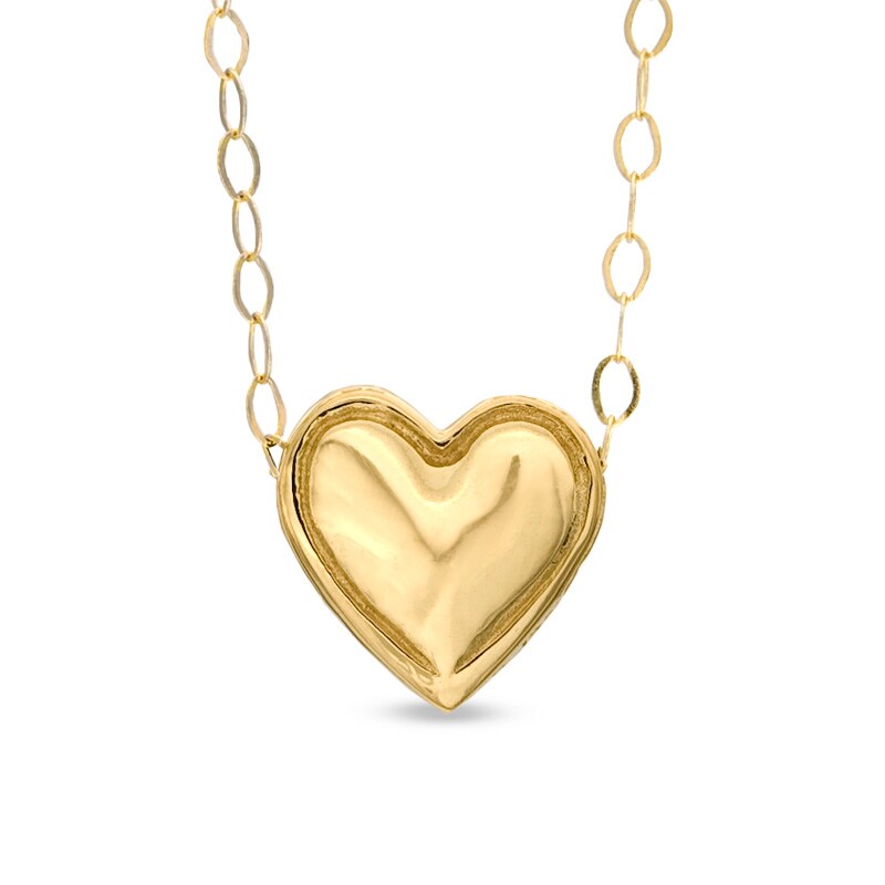 Main Image 1 of TEENYTINY® Heart Pendant in 10K Gold - 17"