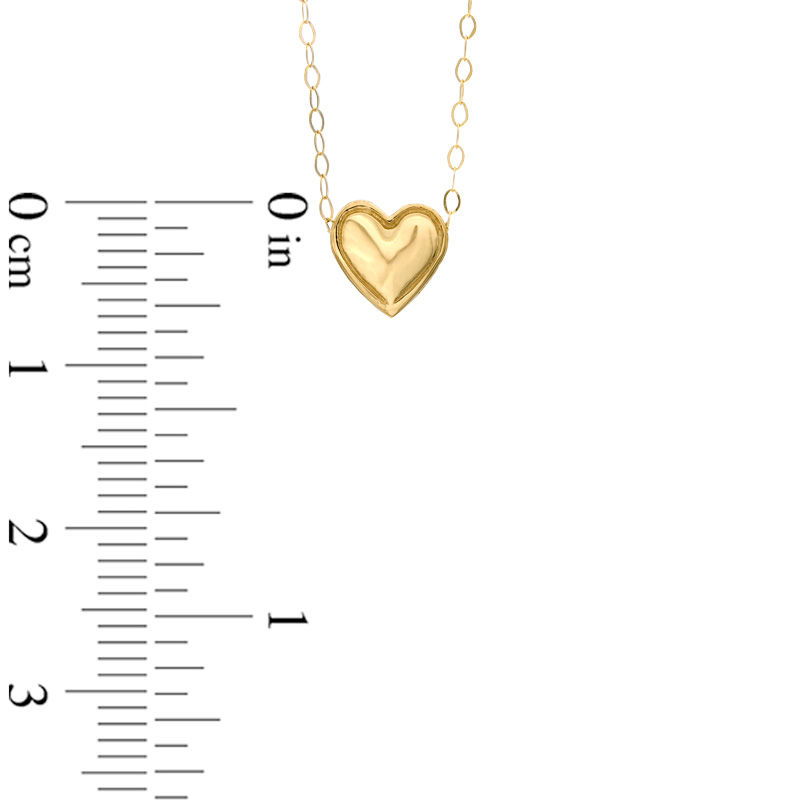 Main Image 2 of TEENYTINY® Heart Pendant in 10K Gold - 17"