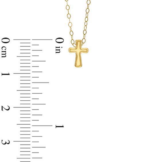 TeenytinyÂ® Cross Pendant in 10K Gold - 17"