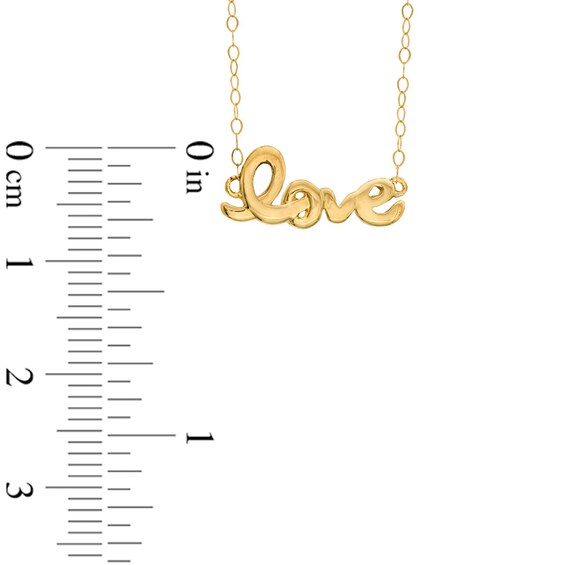 Teenytiny® "Love" Pendant in 10K Gold - 17"