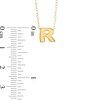 Thumbnail Image 2 of TEENYTINY® Initial "R" Pendant in 10K Gold - 17"